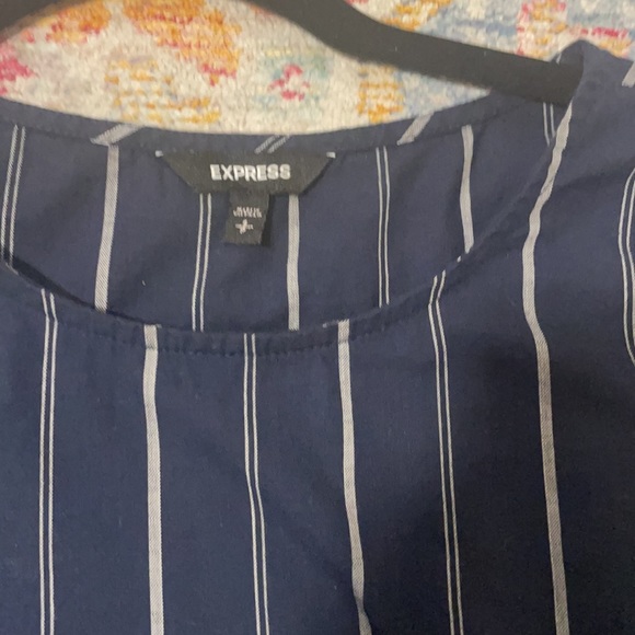 Navy blue ruffle flare dress - Picture 8 of 8